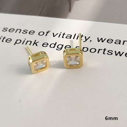 Vintage French Pearl Stud Earrings with Silver Pin Design