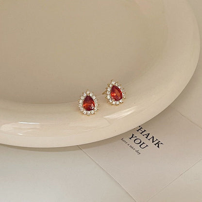 Vintage French Pearl Stud Earrings with Silver Pin Design