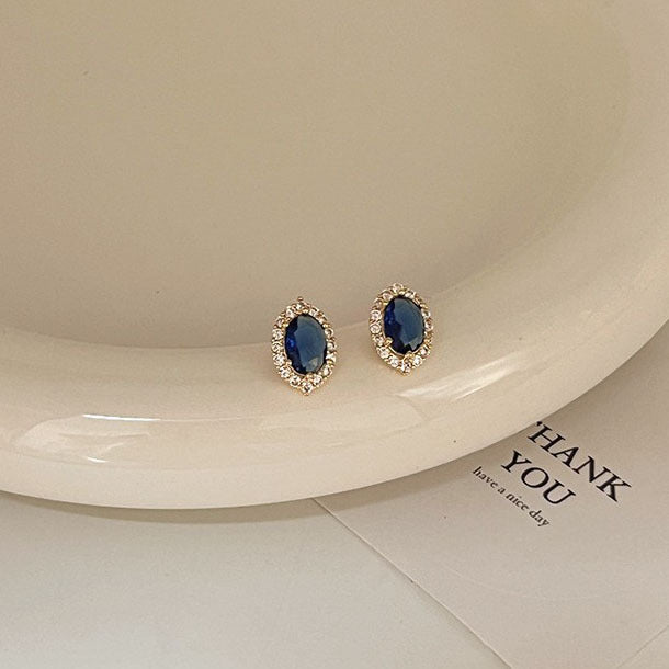 Vintage French Pearl Stud Earrings with Silver Pin Design