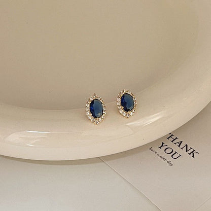 Vintage French Pearl Stud Earrings with Silver Pin Design